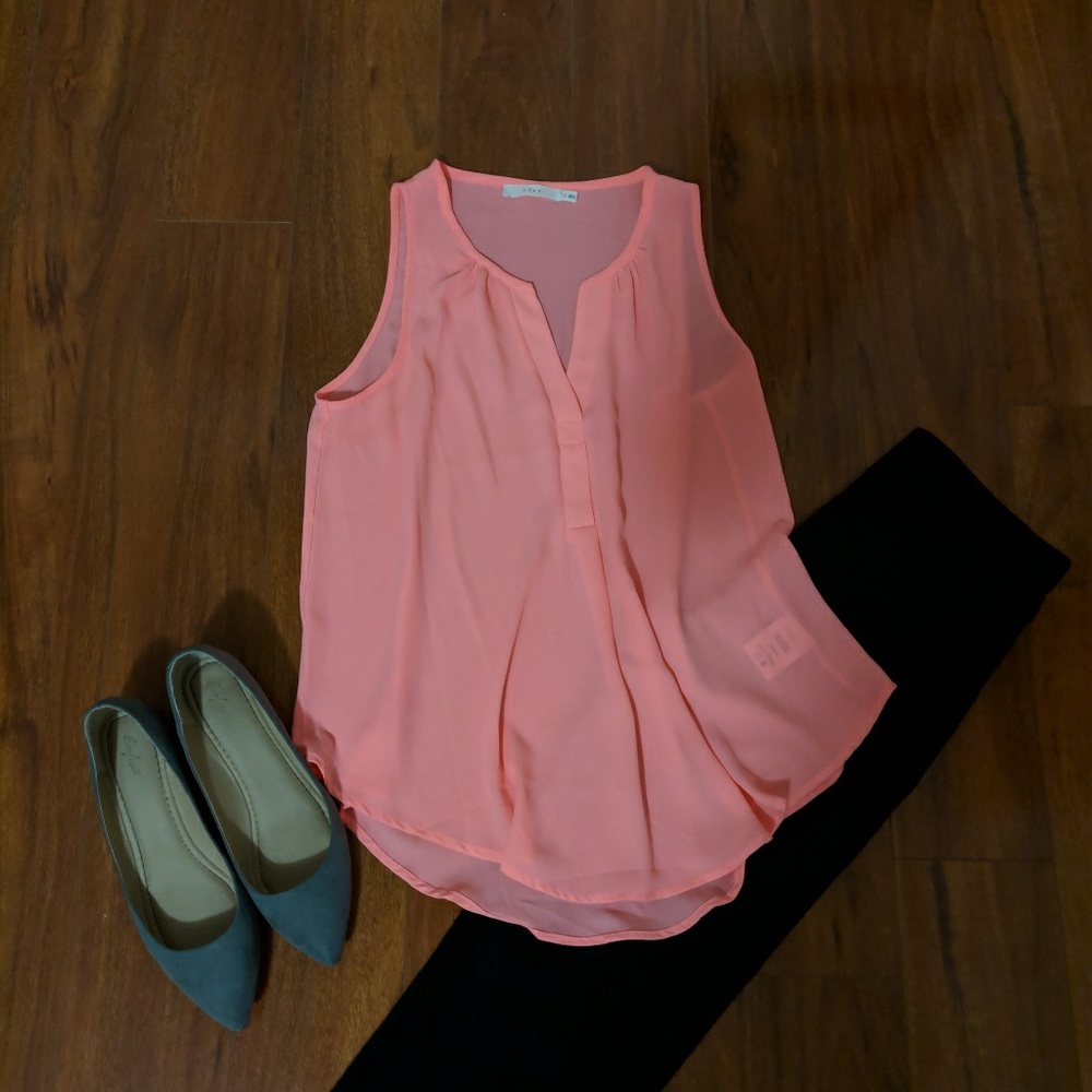Neon Pink Sleeveless Shirt